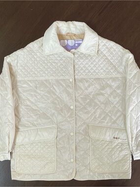 OOF Wear Women's Reversible Quilted Puffer Jacket Coat US XS/S Cream Utility
